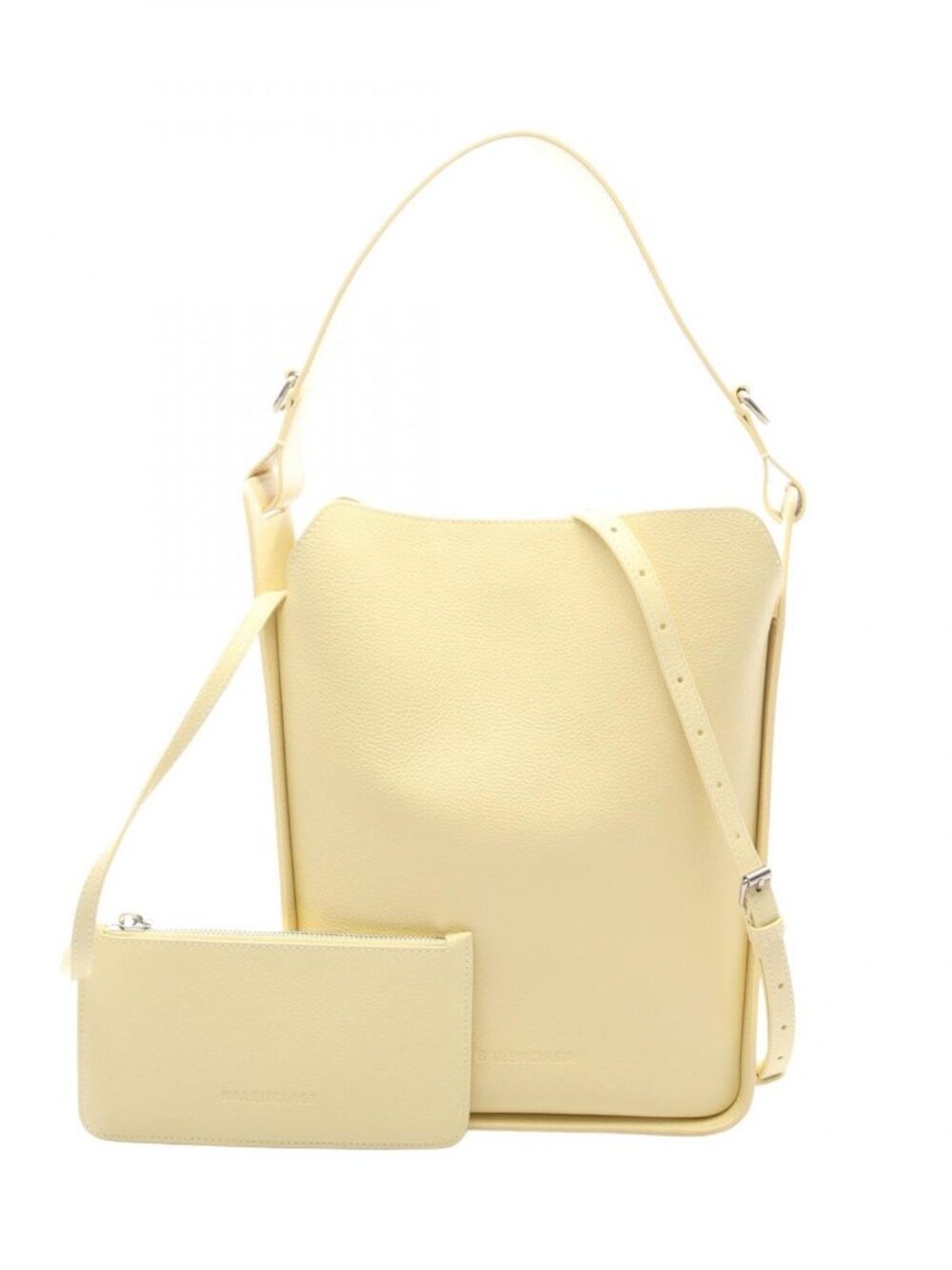 Balenciaga Shoulder Bag North South 2-Way Pastel Yellow Leather Tool 2.0 Small